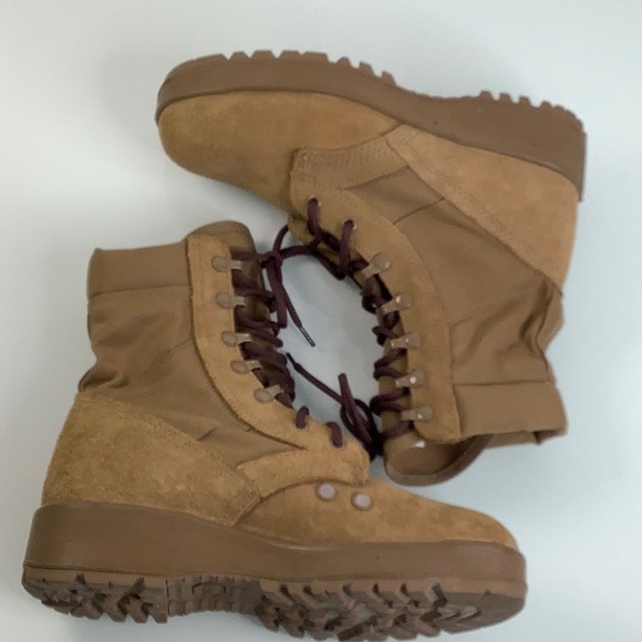 Military Authentic hot weather Combat boot Coyote reinforced toe men SZ 7.5R EUC main image 13